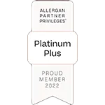 Allergan Platinum Plus Partner Privileges badge 2022